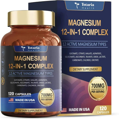 Magnesium 12 in 1 Complex 700mg - Glycinate Citrate Malate Taurate.4