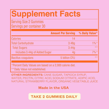 Cheeky Bonsai Women's Probiotic Gummies Balanced Babe, 60 Count