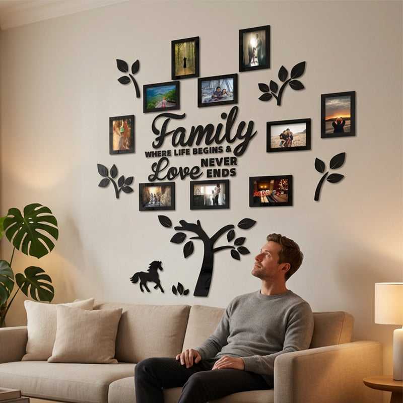 📢📢50% OFF !! ⏰3D Family Tree Photo Frame Wall Sticker