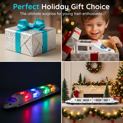📢📢50% OFF !! ⏰ Electric Bullet Train Toy – Light-Up, Bump & Go, with Music 🎵