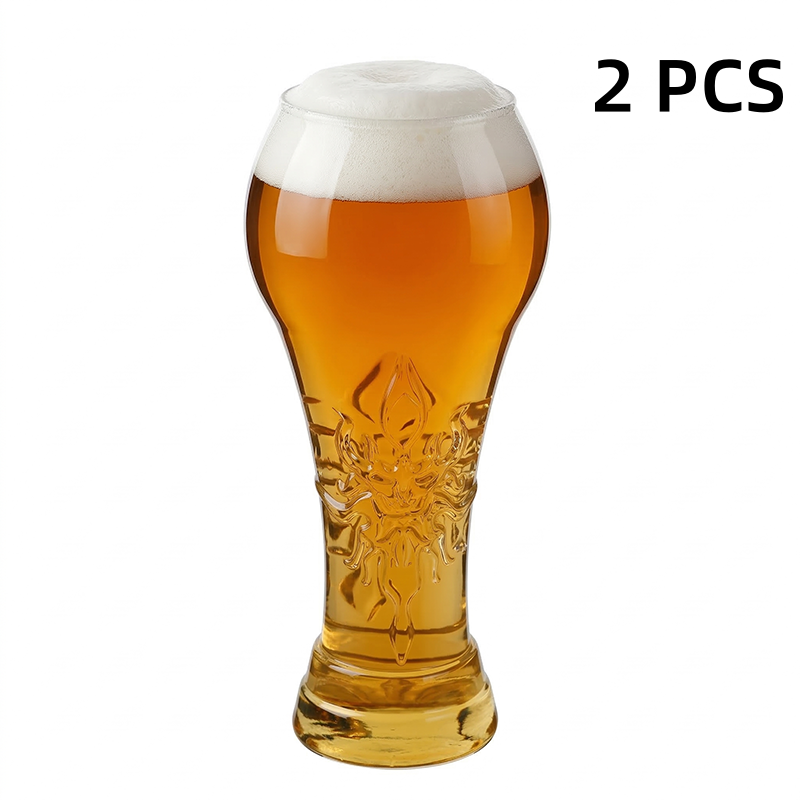 🥳2026 HOT SALE🥳💞50K+ SOLD!🏆🍺 50% OFF! Large Capacity Ornate Beer Glass – Trophy‑embossed, 500ml crystal clear. Perfect for World Cup nights. Hold like a champion! ⚽✨